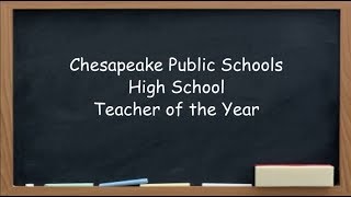 Amanda Steadele Chesapeakes 2019 High School Teacher of the Year [upl. by Aehsila515]