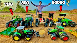 RC Expensive Handmade Tractor Vs RC Low Cost Tractors track test [upl. by Naibaf]