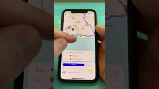 Adding waypoints to a journey in the Beeline app  Beeline Moto app tutorial shorts [upl. by Assirec]