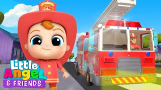 I Am A Fireman  Rescue Song  Little Angel And Friends Kid Songs [upl. by Beatriz]