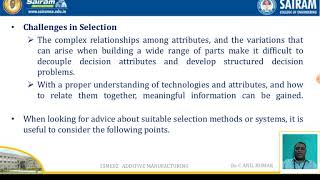 Lecture Video15ME82Module1 Guidelines for Process Selection Dr C Anil Kumar [upl. by Ettenil797]