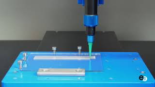 Dispensing tests preeflow ecoPEN and electrically conductive materials from ROARTIS [upl. by Laurena]