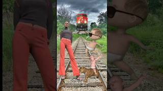 Funny train vs sand sculpture special effects on the dancing two joker train driver tom new magical [upl. by Nnyltiac]