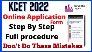 HOW TO APPLY FOR KCET 2022 APPLICATION UGCET 2022 APPLICATION FILLING KCET 2022 APPLICATION [upl. by Sedaiuqlem]