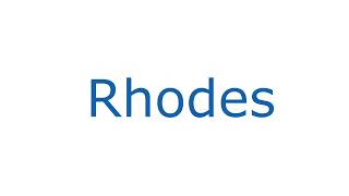 How To Pronounce Rhodes With Greek Accent [upl. by Honey]