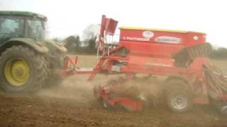 John Deere 7820 with Pottinger Terrasem 4000 Drilling Spring Barley 2009 [upl. by Odelle]