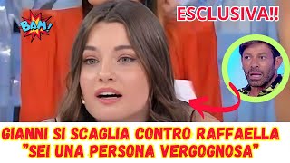 UOMINI E DONNECAOS IN STUDIO ANCHE GIANNI ATTACCA RAFFAELLA PER QUELLO CHE HA DETTO [upl. by Ydnelg]