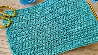 New Design👌 Very Easy and Pretty crochet stitch for baby blankets shawls scarves bags top [upl. by Saxet]