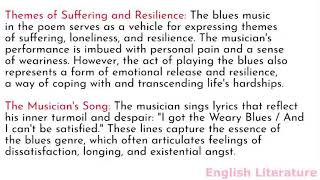 Summary and analysis of The Weary Blues by Langston Hughes [upl. by Reinert]