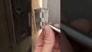 Installing a door hinge part 2  Hinge adjustment hack [upl. by Gnuh]