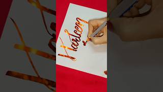 ✨ HARLEEN ✨ Name calligraphy viralvideo shorts [upl. by Ocsecnarf]