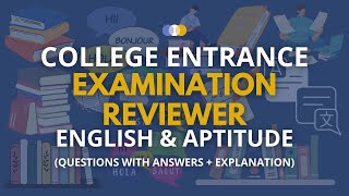 College Entrance Exam Reviewer  Common Questions English amp Aptitude  Q amp A with Explanation [upl. by Annoda]