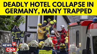 Germany News Today  9 People Trapped As Hotel Collapses In Germany Rescue Ops Underway  N18G [upl. by Anoiuq]