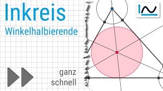 Inkreis konstruieren  Mathe ganz schnell 01 [upl. by Kohler912]