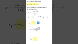 Equações quadráticas Raízes [upl. by Jamaal228]