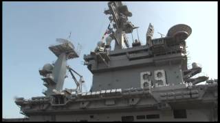 USS Eisenhower CVN 69 Deploys [upl. by Odiug]