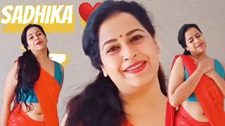 sadhika venugopal New saree video 1203 [upl. by Haggar283]