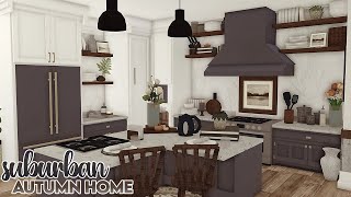 Bloxburg  Suburban Autumn Home  Roblox Speedbuild ❁ [upl. by Nesyrb]