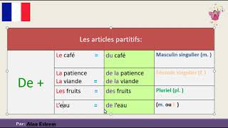 أدوات التجزئة  Les articles partitifs 🇫🇷 [upl. by Maunsell543]