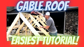 How to build a Gable Roof Easiest Tutorial Ever [upl. by Wagner]