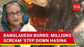 Bangladesh Violence Kills Over 70 Curfew Imposed Army Deployed Hasina Cries ‘Terrorists’ [upl. by Laekcim]