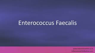 Pronunciation of the words quotEnterococcus Faecalisquot [upl. by Knowles]