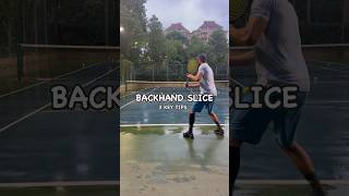 BACKHAND SLICE  3 KEY STEPS tenfitmen tennistips backhandslice tenniscoach tennispro [upl. by Nuajed7]