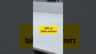 LABEL our toiletry containers 🫧 viralvideos viral viralreels toiletry labels organizing [upl. by Josie]