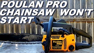 Poulan Pro chainsaw wont start [upl. by Jeffery633]