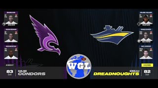 WGL 2040 Season Week 1  Oakland Condors  Honolulu Dreadnoughts [upl. by Jamnis88]