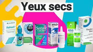 Gouttes oculaires pour le traitement des yeux secs ou fatigués  larmes artificielles collyre gel [upl. by Neelyt]