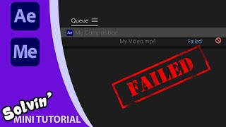 How to fix a Failed Render from After Effects [upl. by Neltiac821]