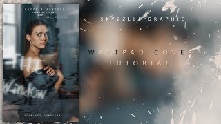 Wattpad cover tutorial  skyzzlle graphic [upl. by Anilegnave]