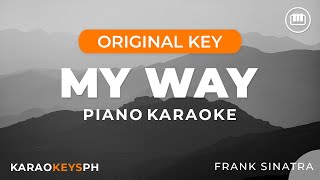 My Way  Frank Sinatra Piano Karaoke [upl. by Iman]