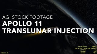 Stock footage Apollo 11 translunar injection [upl. by Enyalahs]