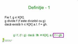 Divizibilitatea polinoamelor  Algebra cls a 12a [upl. by Agnew]