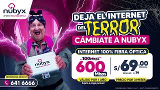 ¡Cámbiate ya al internet 100 Fibra Óptica de Nubyx [upl. by Wilbert502]