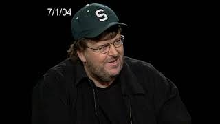 Michael Moore interviewed by Charlie Rose about Fahrenheit 911 July 2004 [upl. by Robyn]