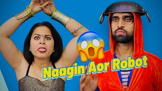 Robot Aor Naagin 🤖🐍😱😂  Mohit Pandey shorts funny trending [upl. by Eittah22]