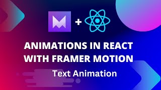 Framer Motion Tutorial How to create Awesome text animation with framermotion [upl. by Enisamoht]