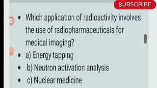 ch 8 mcqs  Radiochemistry  Bsc 3rd year 6th semester chemistry  paper 2 [upl. by Akinot444]