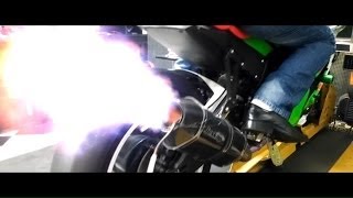 Cuspindo Fogo Super ZX10r teste no dinâmometro  Jeskap Full Race [upl. by Odraode529]