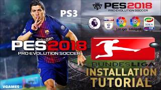 OPTIONS FILE PES 2018 PS3 100  BUNDESLIGA BLUS  BLES [upl. by Leeda]