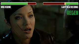 Wolverine vs Lady Deathstrike WITH HEALTHBARS  HD  X2 Xmen 2 [upl. by Neltiac478]