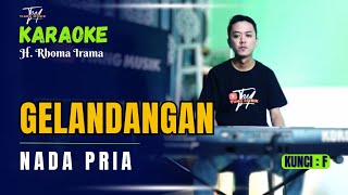 GELANDANGAN KARAOKE  NADA PRIA [upl. by Ainolloppa]