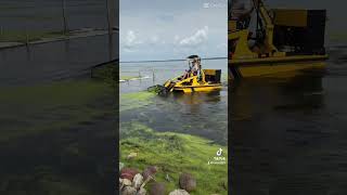 Efficient Duckweed Removal with the Weedoo Boat [upl. by Parris]