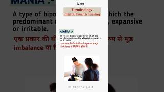 mania psychiatric term mentalterms viralshorts trending ytshorts [upl. by Ayortal]