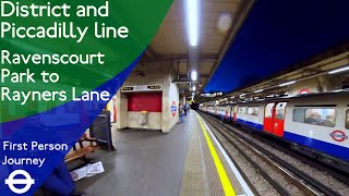 London Underground First Person Journey  Ravenscourt Park to Rayners Lane [upl. by Nairadas]