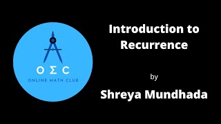 Introduction to Recurrence by Shreya Mundhada [upl. by Ketti]