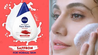 NIVEA Milk Delights Saffron Face Wash Review  Face Wash For Normal Skin [upl. by Selden719]